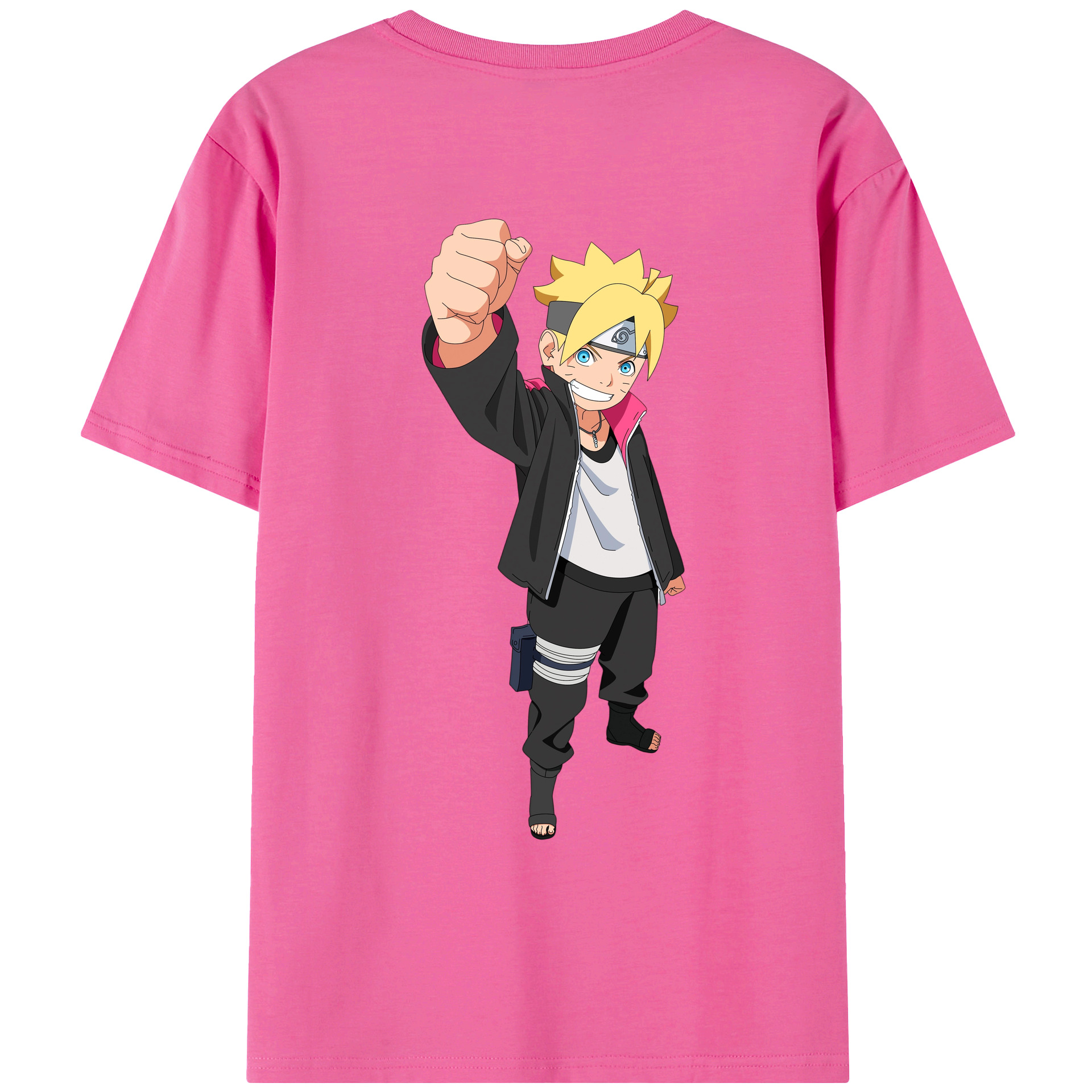 （画像用） NARUTO -ナルト- うずまき ボルト Uzumaki Boruto レディース半袖Tシャツ(バックプリント)